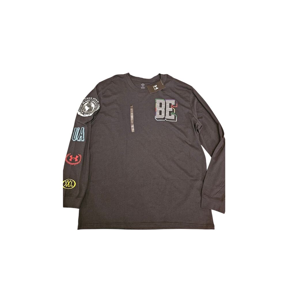 NWT UA‎ Black long sleeve XL Black History month Black and rainbow shirt